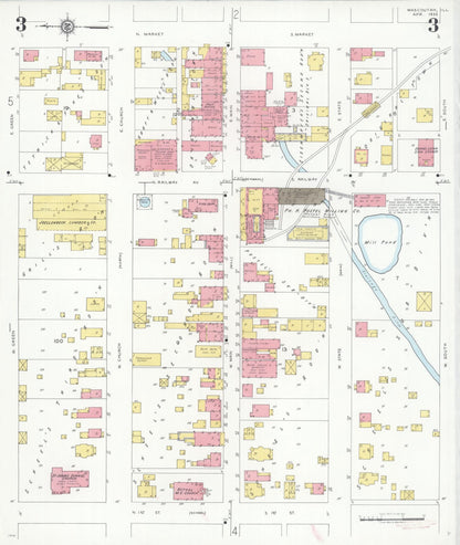 Sanborn Fire Insurance Map from Mascoutah, Saint Clair County, Illinois (1933), Sheet #0003 - Complete Map Set gallery image, historic Sanborn map, vintage wall art, Illinois Illinois