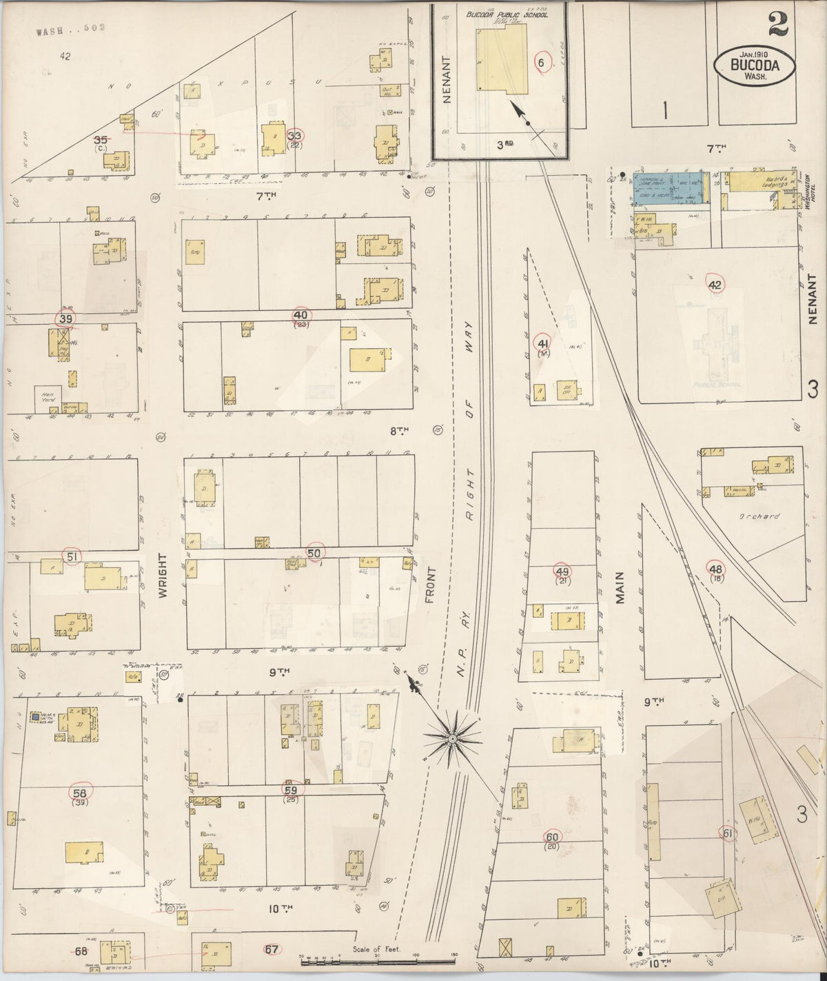 Sanborn Fire Insurance Map from Bucoda, Thurston County, Washington (1930), Sheet #0002 - Historic Sanborn Fire Insurance Map Print, vintage old map wall art, antique decor, genealogy gift, Washington Washington map