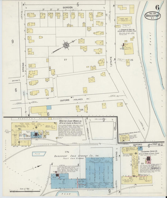Sanborn Fire Insurance Map from Brockport, Monroe County, New York (1914), Sheet #0006 - Historic Sanborn Fire Insurance Map Print, vintage old map wall art, antique decor, genealogy gift, New York New York map