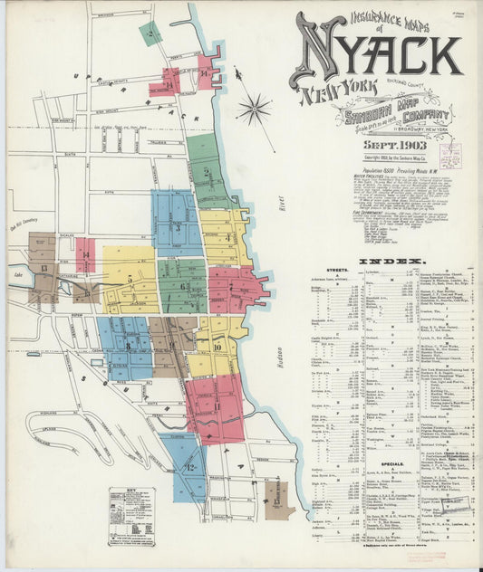 Sanborn Fire Insurance Map from Nyack, Rockland County, New York. (1903), Sheet #0000
