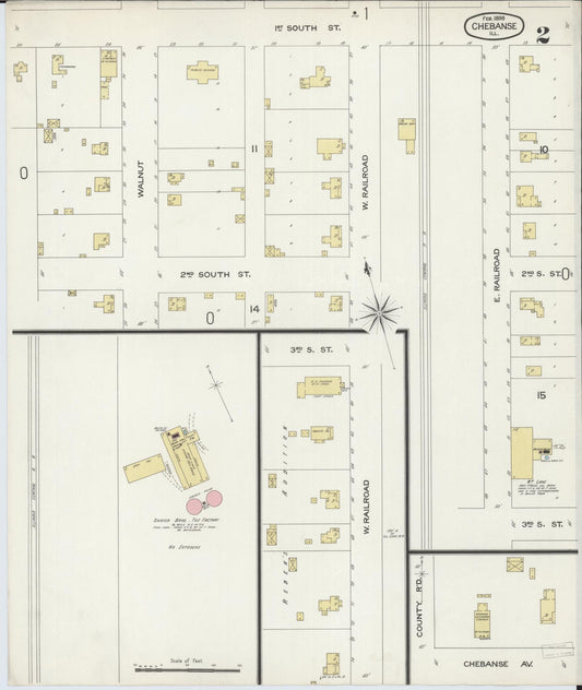 Sanborn Fire Insurance Map from Chebanse, Iroquois And Kankakee County, Illinois (1898), Sheet #0002 - Historic Sanborn Fire Insurance Map Print, vintage old map wall art, antique decor, genealogy gift, Illinois Illinois map