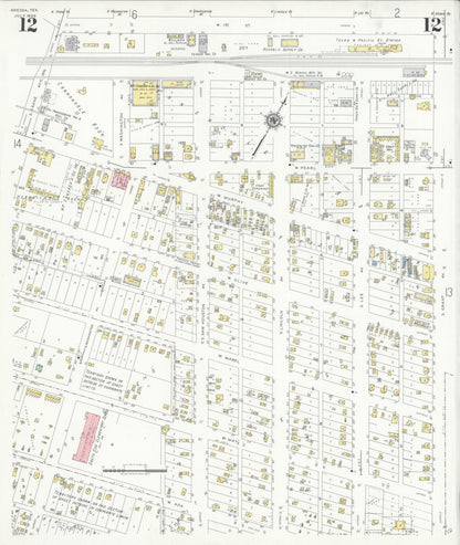 Sanborn Fire Insurance Map from Odessa, Edger County, Texas (1939), Sheet #0012 - Complete Map Set gallery image, historic Sanborn map, vintage wall art, Texas Texas