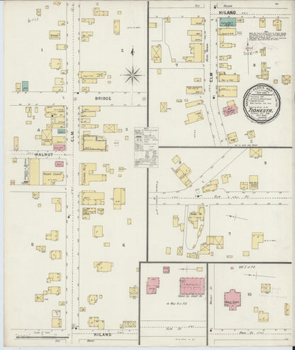 Sanborn Fire Insurance Map from Tionesta, Forest County, Pennsylvania (1896), Sheet #0001 - Historic Sanborn Fire Insurance Map Print, vintage old map wall art, antique decor, genealogy gift, Pennsylvania Pennsylvania map