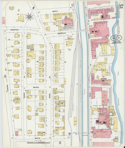 Sanborn Fire Insurance Map from Derby, New Haven County, Connecticut (1906), Sheet #0017 - Complete Map Set gallery image, historic Sanborn map, vintage wall art, Connecticut Connecticut