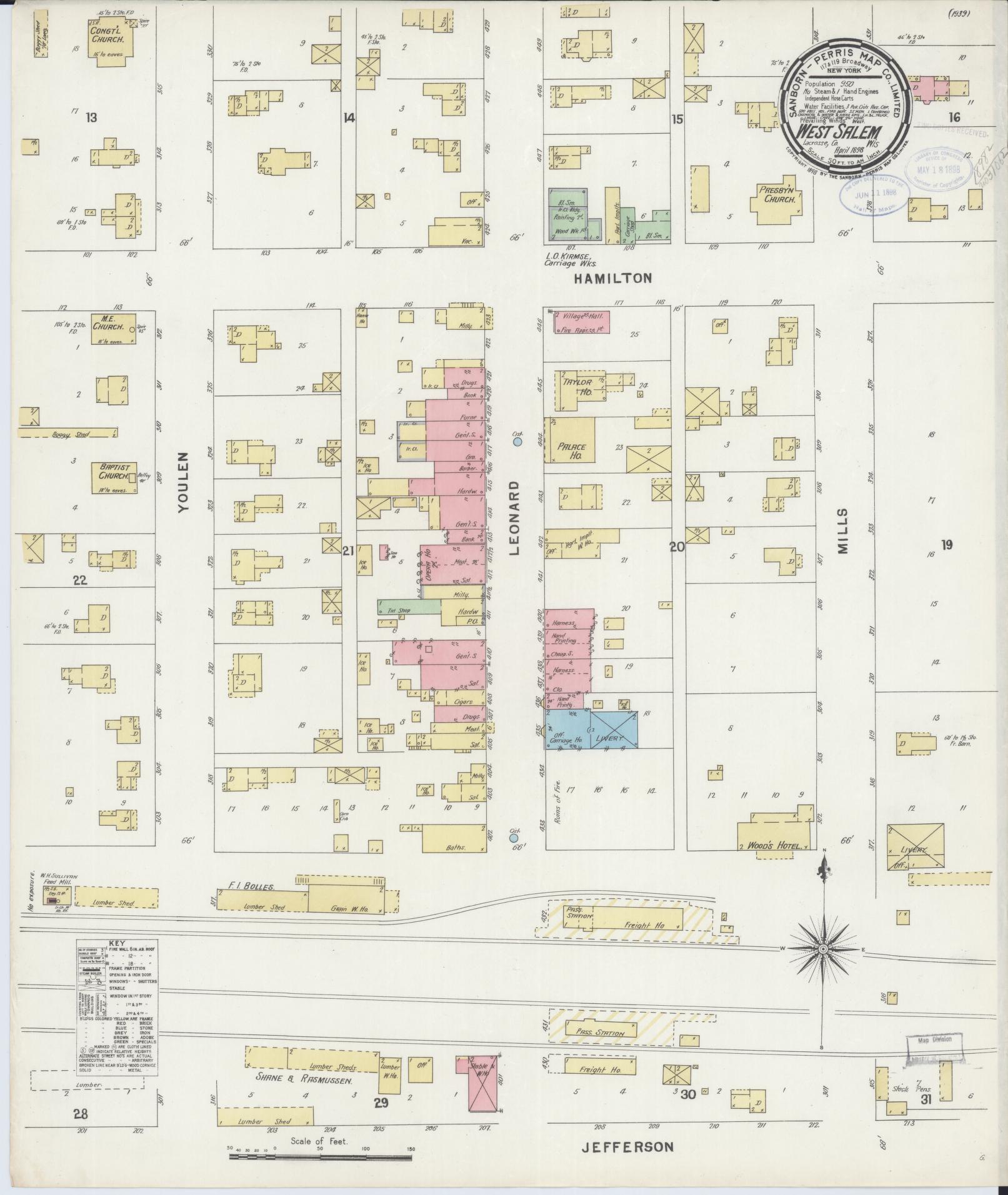 West Salem, La Crosse County, Wisconsin (1898) – Sanborn Fire Insurance Map – Map View