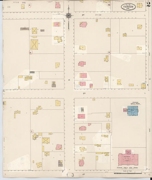 Sanborn Fire Insurance Map from Fairview, Sanpete County, Utah (1931), Sheet #0002 - Historic Sanborn Fire Insurance Map Print, vintage old map wall art, antique decor, genealogy gift, Utah Utah map