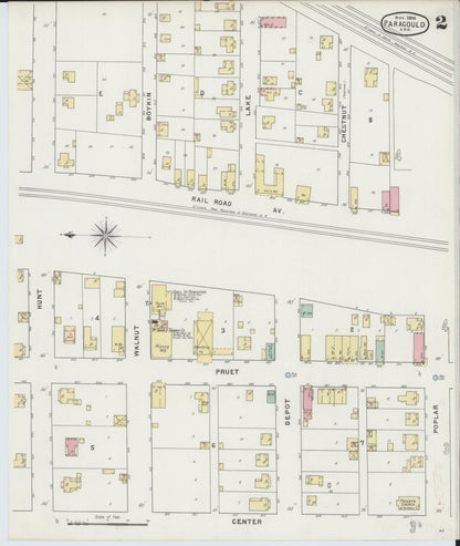 Sanborn Fire Insurance Map from Paragould, Greene County, Arkansas (1894), Sheet #0002 - Complete Map Set gallery image, historic Sanborn map, vintage wall art, Arkansas Arkansas
