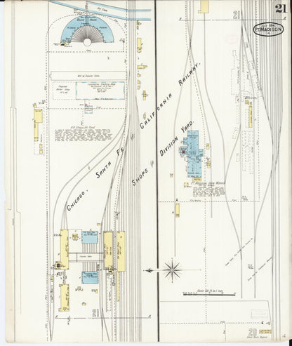 Sanborn Fire Insurance Map from Fort Madison, Lee County, Iowa (1894), Sheet #0021 - Historic Sanborn Fire Insurance Map Print