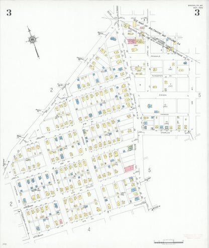 Sanborn Fire Insurance Map from Brooklyn, Anne Arundel County, Maryland (1950), Sheet #0003 - Complete Map Set gallery image, historic Sanborn map, vintage wall art, Maryland Maryland