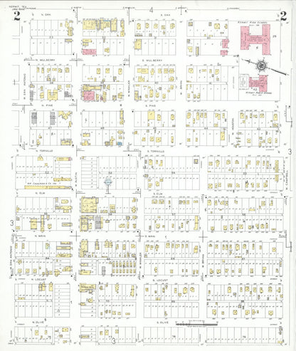 Sanborn Fire Insurance Map from Kermit, Winkler County, Texas (1946), Sheet #0002 - Historic Sanborn Fire Insurance Map Print, vintage old map wall art, antique decor, genealogy gift, Texas Texas map