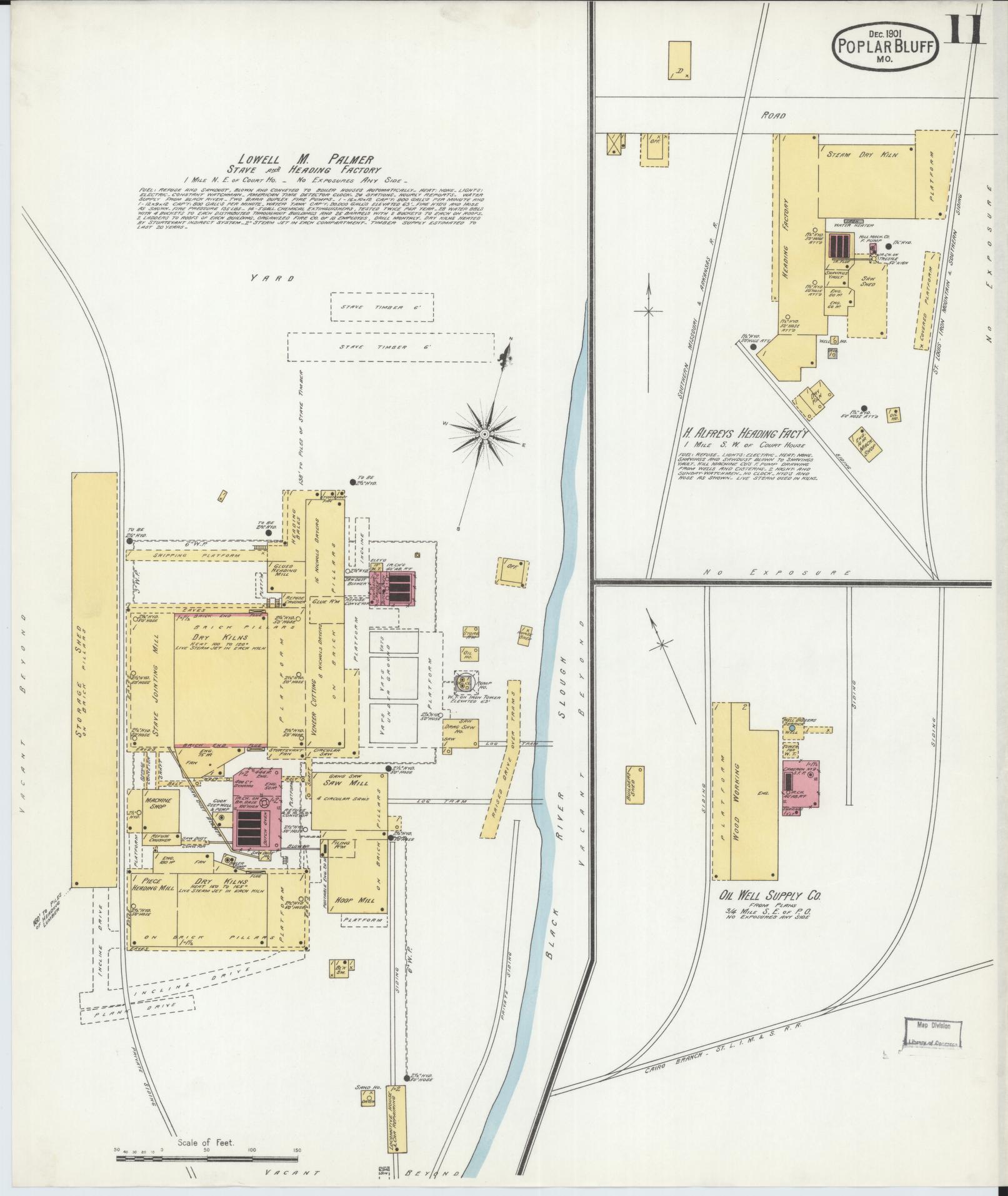Sanborn Fire Insurance Map from Poplar Bluff, Butler County, Missouri (1901), Sheet #0011 - Complete Map Set gallery image, historic Sanborn map, vintage wall art, Missouri Missouri