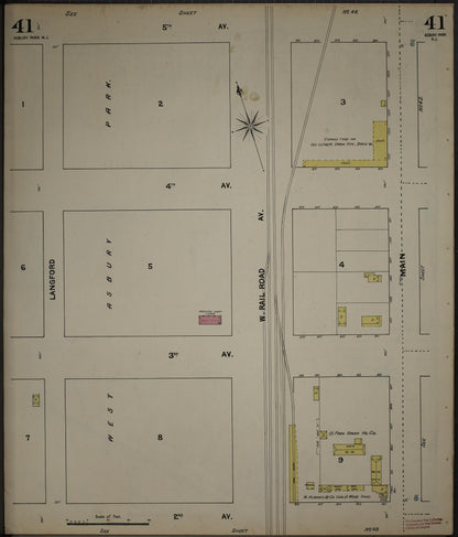 Sanborn Fire Insurance Map from New Jersey Coast, New Jersey Coast, New Jersey (1890), Sheet #0041 - Complete Map Set gallery image, historic Sanborn map, vintage wall art, New Jersey Coast New Jersey
