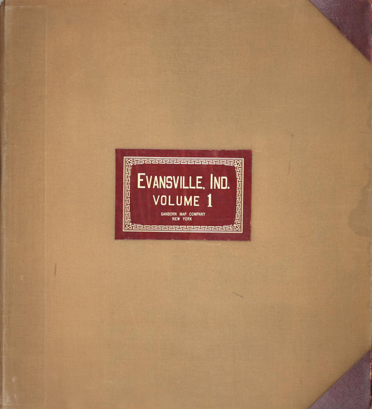 Sanborn Fire Insurance Map from Evansville, Vanderburgh County, Indiana (1962), Sheet #0001 - Historic Sanborn Fire Insurance Map Print, vintage old map wall art, antique decor, genealogy gift, Indiana Indiana map