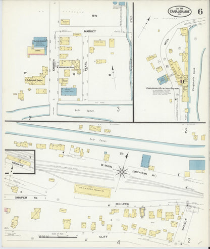 Sanborn Fire Insurance Map from Canajoharie, Montgomery County, New York (1908), Sheet #0006 - Complete Map Set gallery image, historic Sanborn map, vintage wall art, New York New York