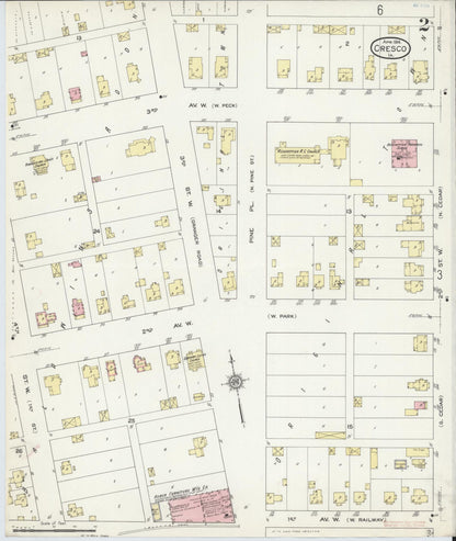 Sanborn Fire Insurance Map from Cresco, Howard County, Iowa (1914), Sheet #0002 - Historic Sanborn Fire Insurance Map Print