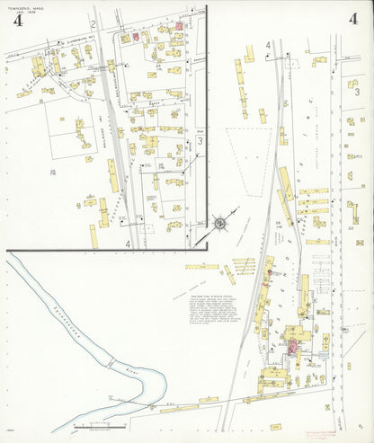 Sanborn Fire Insurance Map from Townsend, Middlesex County, Massachusetts (1936), Sheet #0004 - Complete Map Set gallery image, historic Sanborn map, vintage wall art, Massachusetts Massachusetts