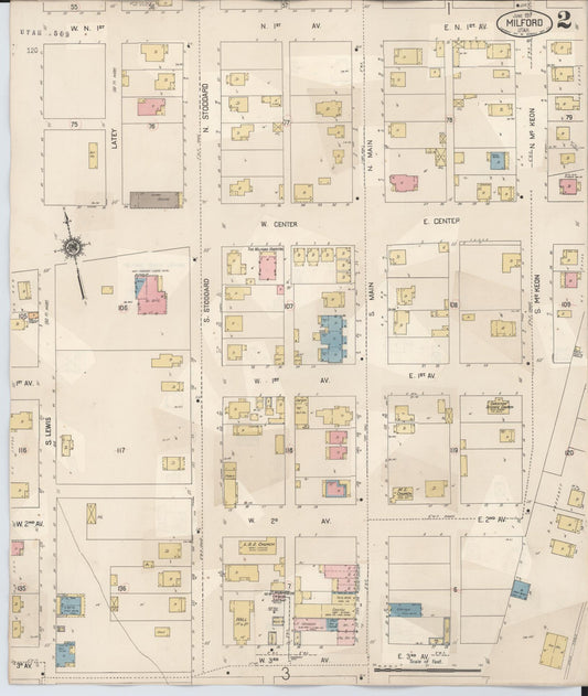 Sanborn Fire Insurance Map from Milford, Beaver County, Utah (1931), Sheet #0002 - Historic Sanborn Fire Insurance Map Print, vintage old map wall art, antique decor, genealogy gift, Utah Utah map