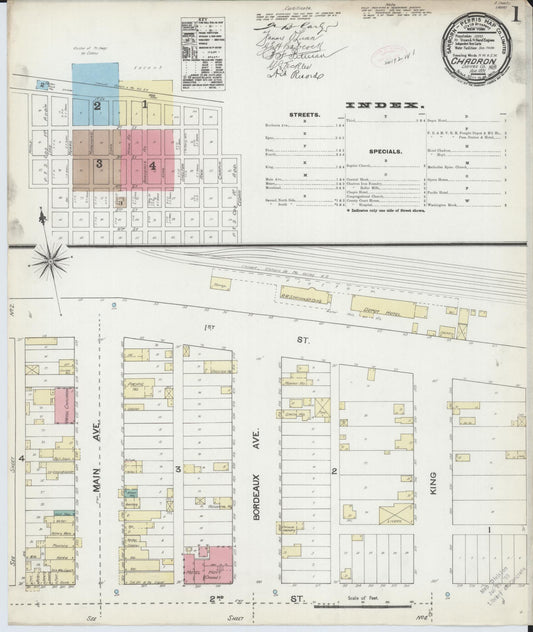 Sanborn Fire Insurance Map from Chadron, Dawes County, Nebraska. (1891) – Historic Sanborn Fire Insurance Map Print