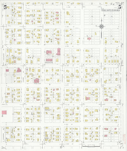 Sanborn Fire Insurance Map from Crete, Saline County, Nebraska (1935), Sheet #0005 - Complete Map Set gallery image, historic Sanborn map, vintage wall art, Nebraska Nebraska