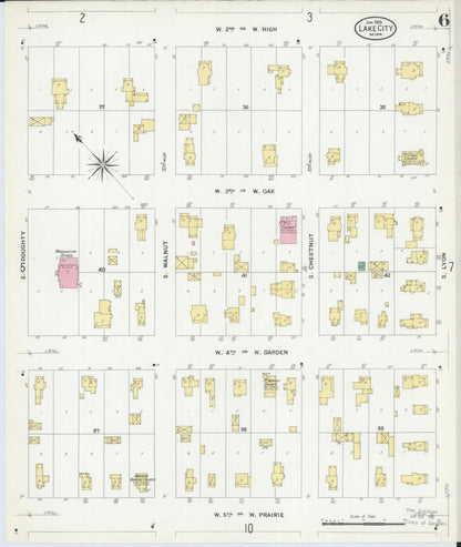 Sanborn Fire Insurance Map from Lake City, Wabasha County, Minnesota (1909), Sheet #0006 - Complete Map Set gallery image, historic Sanborn map, vintage wall art, Minnesota Minnesota