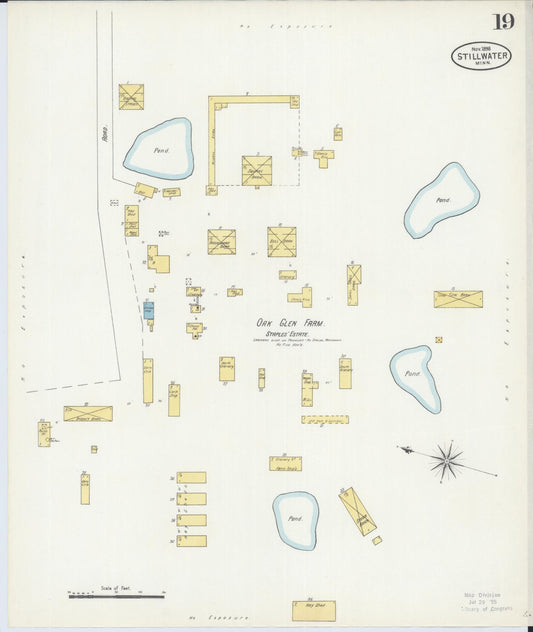 Sanborn Fire Insurance Map from Stillwater, Washington County, Minnesota (1898), Sheet #0019 - Historic Sanborn Fire Insurance Map Print, vintage old map wall art, antique decor, genealogy gift, Minnesota Minnesota map