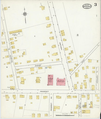 Sanborn Fire Insurance Map from Moosup, Windham County, Connecticut (1917), Sheet #0003 - Complete Map Set gallery image, historic Sanborn map, vintage wall art, Connecticut Connecticut