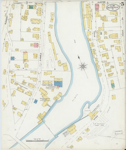 Sanborn Fire Insurance Map from Keeseville, Essex County, New York (1906), Sheet #0005 - Complete Map Set gallery image, historic Sanborn map, vintage wall art, New York New York