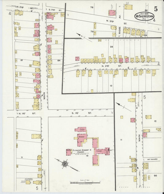 Sanborn Fire Insurance Map from McSherrystown, Adams County, Pennsylvania (1920), Sheet #0005 - Historic Sanborn Fire Insurance Map Print, vintage old map wall art, antique decor, genealogy gift, Pennsylvania Pennsylvania map