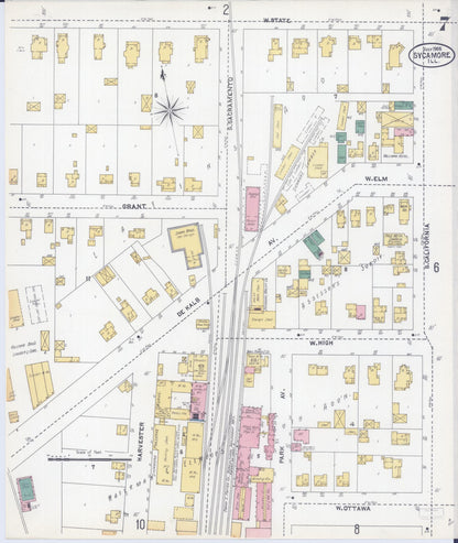 Sanborn Fire Insurance Map from Sycamore, De Kalb County, Illinois (1905), Sheet #0007