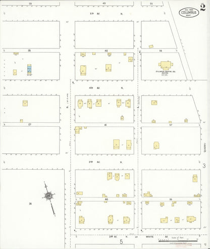 Sanborn Fire Insurance Map from Columbus, Stillwater County, Montana (1920), Sheet #0002 - Complete Map Set gallery image, historic Sanborn map, vintage wall art, Montana Montana