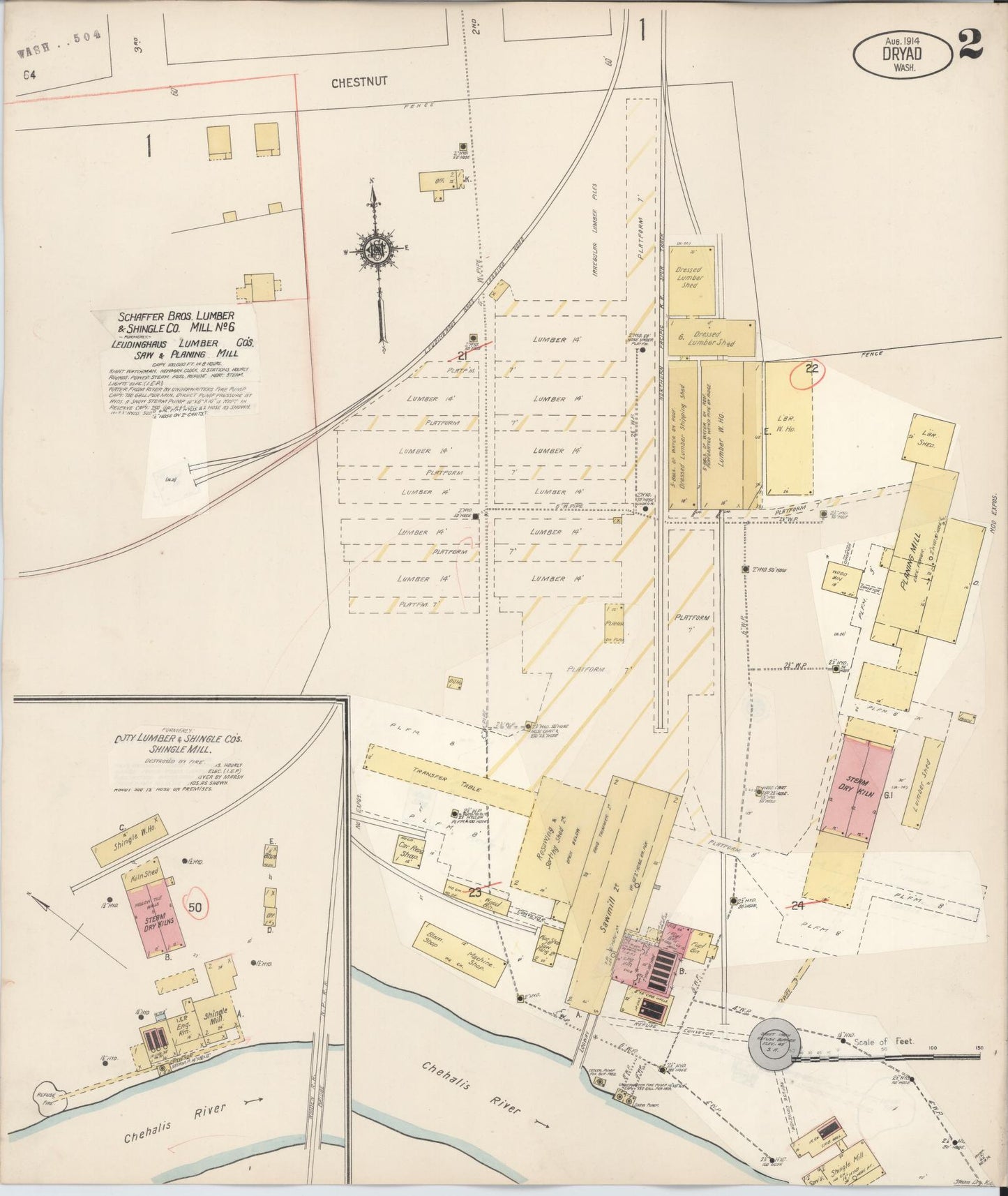 Sanborn Fire Insurance Map from Dryad, Lewis County, Washington (1930), Sheet #0002 - Complete Map Set gallery image, historic Sanborn map, vintage wall art, Washington Washington