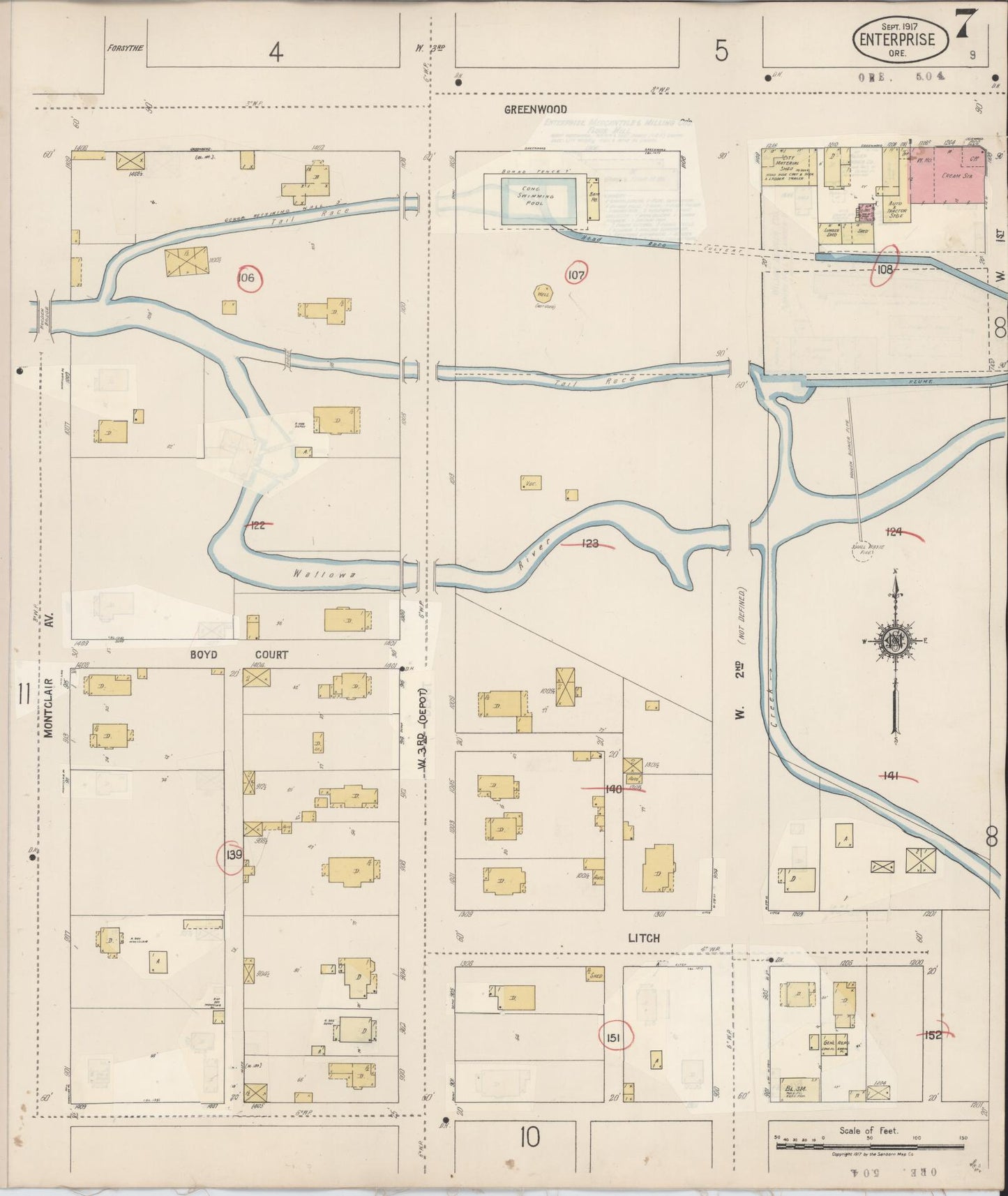 Sanborn Fire Insurance Map from Enterprise, Wallowa County, Oregon (1941), Sheet #0007 - Complete Map Set gallery image, historic Sanborn map, vintage wall art, Oregon Oregon