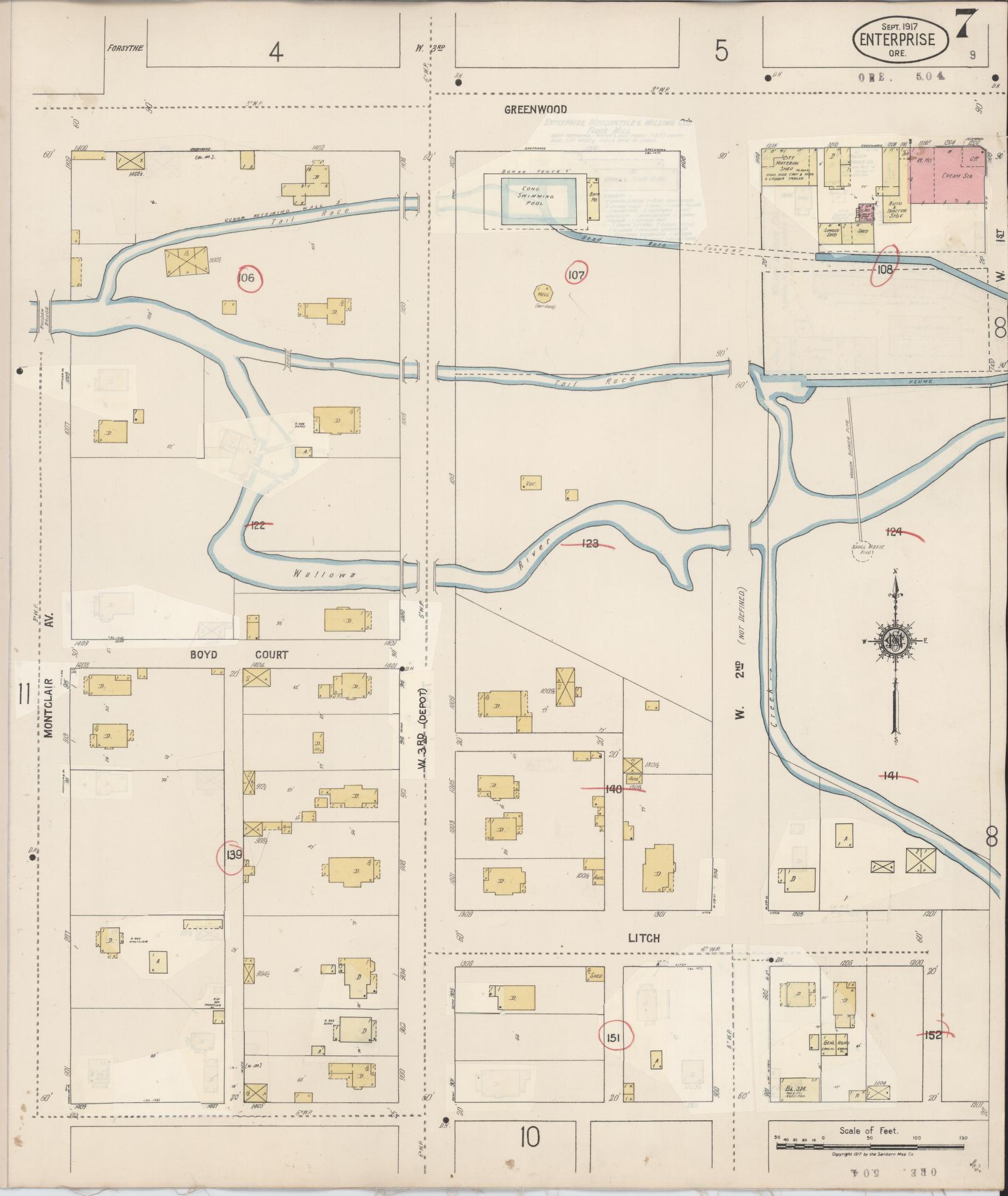 Sanborn Fire Insurance Map from Enterprise, Wallowa County, Oregon (1941), Sheet #0007 - Complete Map Set gallery image, historic Sanborn map, vintage wall art, Oregon Oregon