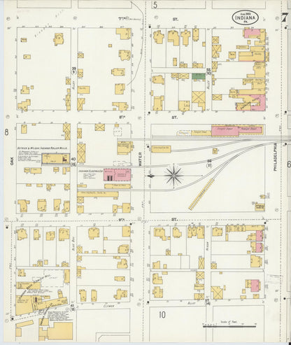 Sanborn Fire Insurance Map from Indiana, Indiana County, Pennsylvania (1903), Sheet #0007 - Complete Map Set gallery image, historic Sanborn map, vintage wall art, Sanborn Fire Insurance Map from Indiana Indiana