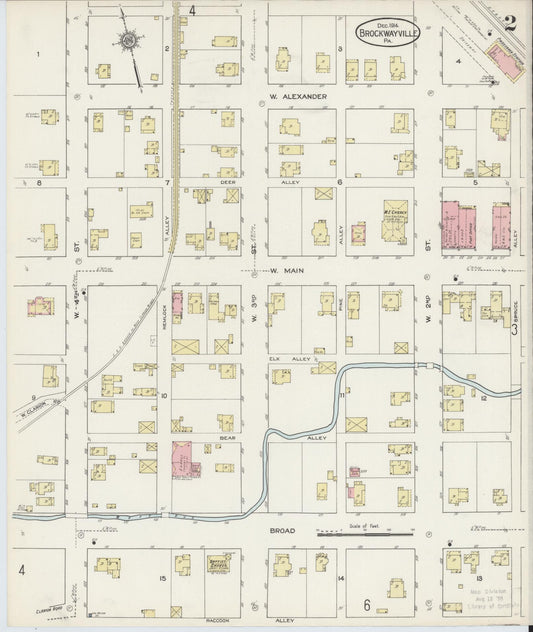 Sanborn Fire Insurance Map from Brockway, Jefferson County, Pennsylvania (1914), Sheet #0002 - Historic Sanborn Fire Insurance Map Print, vintage old map wall art, antique decor, genealogy gift, Pennsylvania Pennsylvania map