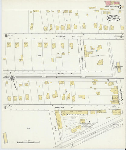 Sanborn Fire Insurance Map from Amityville, Suffolk County, New York (1915), Sheet #0006 - Complete Map Set gallery image, historic Sanborn map, vintage wall art, New York New York