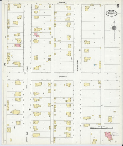Sanborn Fire Insurance Map from Amboy, Lee County, Illinois (1910), Sheet #0006 - Historic Sanborn Fire Insurance Map Print, vintage old map wall art, antique decor, genealogy gift, Illinois Illinois map