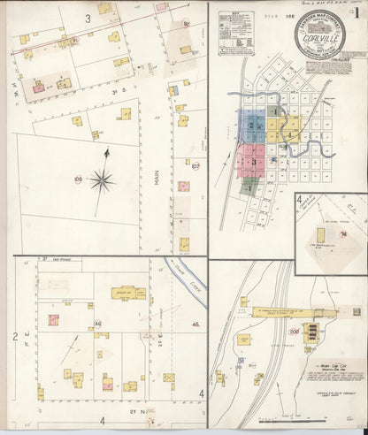 Sanborn Fire Insurance Map from Coalville, Summit County, Utah (1929), Sheet #0001 - Complete Map Set gallery image, historic Sanborn map, vintage wall art, Utah Utah