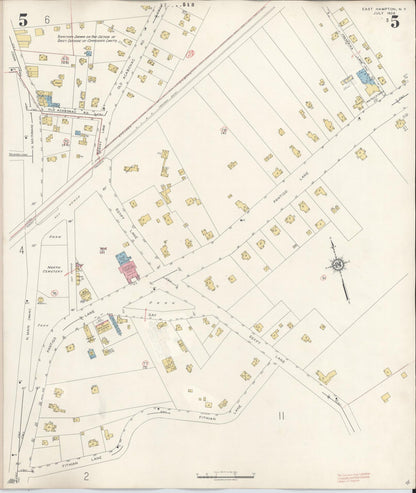 Sanborn Fire Insurance Map from Easthampton, Suffolk County, New York (1943), Sheet #0005 - Complete Map Set gallery image, historic Sanborn map, vintage wall art, New York New York