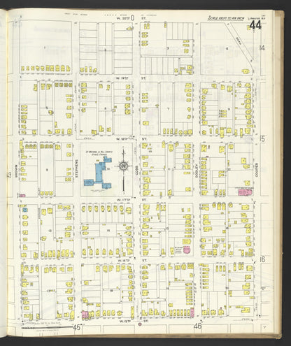 Sanborn Fire Insurance Map from Anniston, Calhoun County, Alabama (1925), Sheet #0044 - Complete Map Set gallery image, historic Sanborn map, vintage wall art, Alabama Alabama