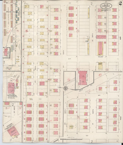 Sanborn Fire Insurance Map from Clarkdale, Yavapai County, Arizona (1938), Sheet #0002 - Complete Map Set gallery image, historic Sanborn map, vintage wall art, Arizona Arizona