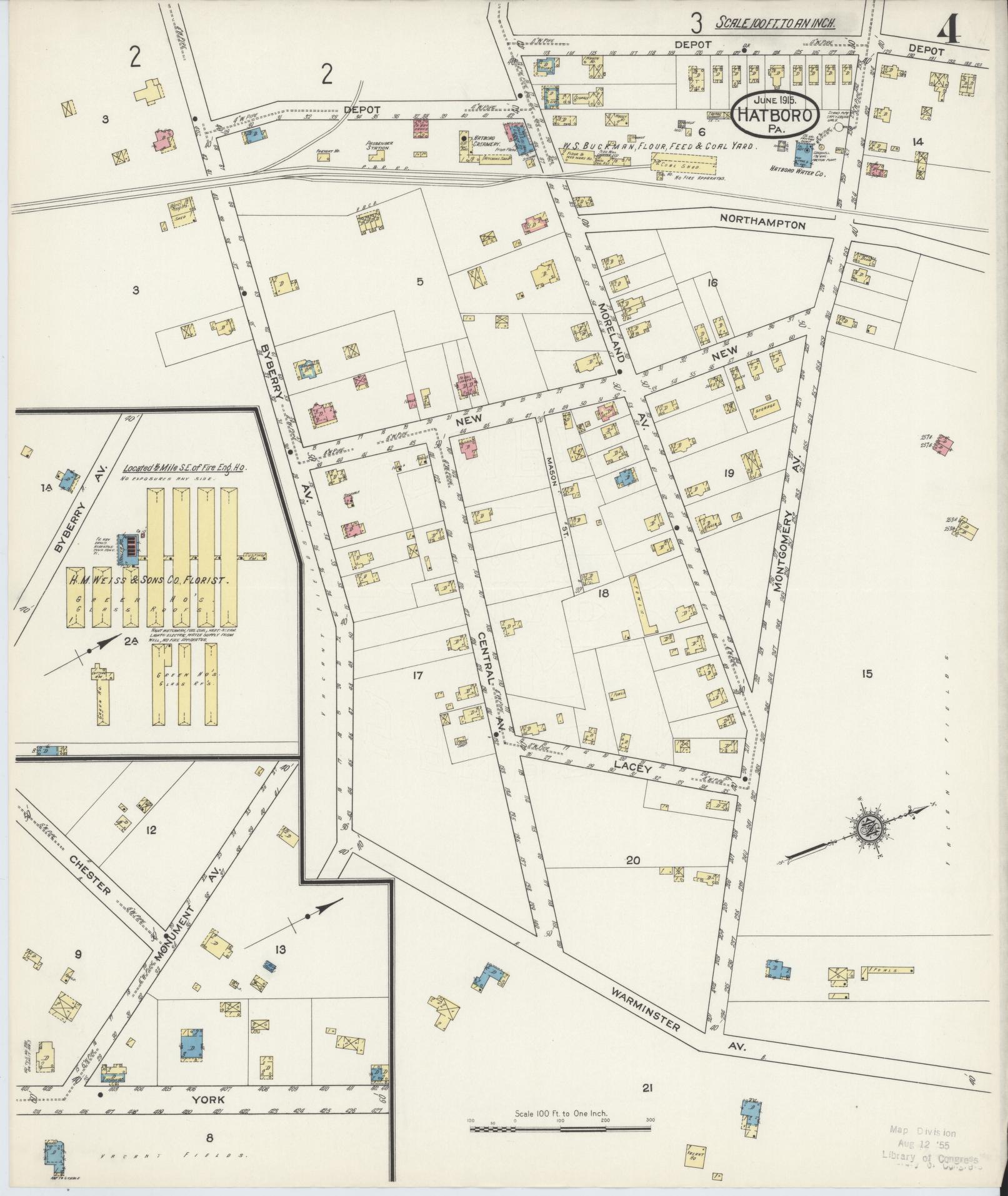 Sanborn Fire Insurance Map from Hatboro, Montgomery County ...