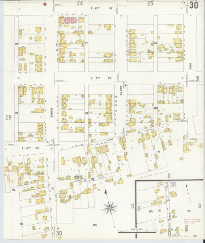 Sanborn Fire Insurance Map from Anaconda, Deer Lodge County, Montana (1903), Sheet #0030 - Complete Map Set gallery image, historic Sanborn map, vintage wall art, Montana Montana