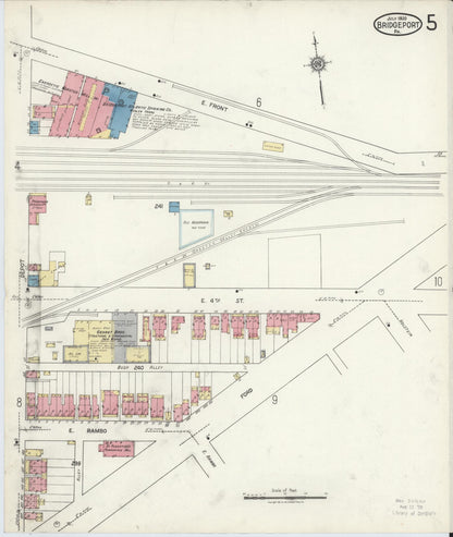 Sanborn Fire Insurance Map from Bridgeport, Montgomery County, Pennsylvania (1920), Sheet #0005 - Complete Map Set gallery image, historic Sanborn map, vintage wall art, Pennsylvania Pennsylvania
