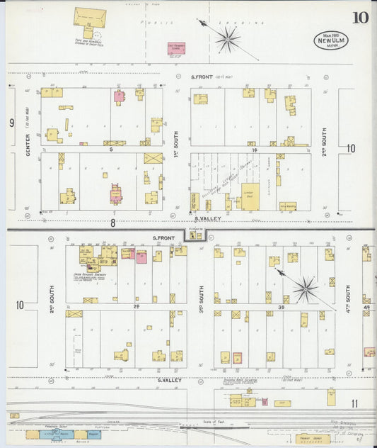 Sanborn Fire Insurance Map from New Ulm, Brown County, Minnesota (1905), Sheet #0010 - Historic Sanborn Fire Insurance Map Print, vintage old map wall art, antique decor, genealogy gift, Minnesota Minnesota map