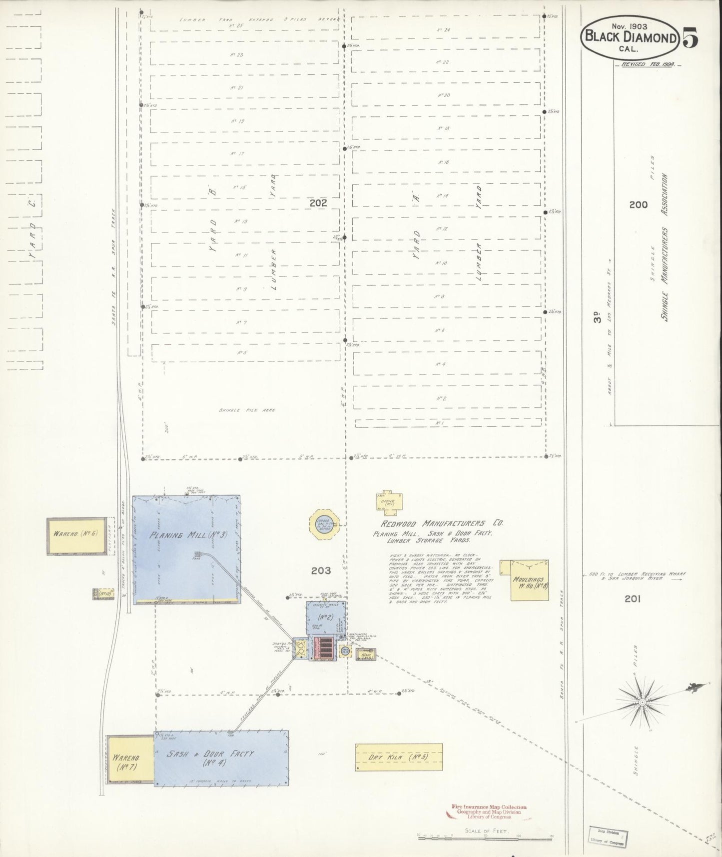 Sanborn Fire Insurance Map from Black Diamond, Contra Costa, California (1903), Sheet #0005 - Historic Sanborn Fire Insurance Map Print, vintage old map wall art, antique decor, genealogy gift, California California map
