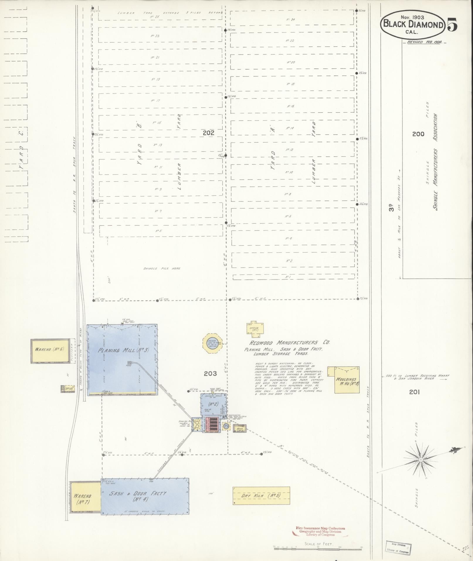 Sanborn Fire Insurance Map from Black Diamond, Contra Costa, California (1903), Sheet #0005 - Historic Sanborn Fire Insurance Map Print, vintage old map wall art, antique decor, genealogy gift, California California map