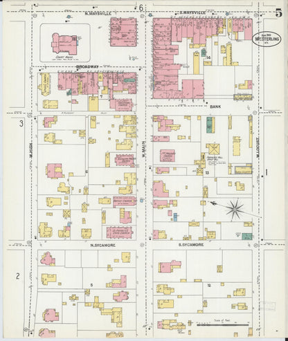 Sanborn Fire Insurance Map from Mount Sterling, Montgomery County, Kentucky (1901), Sheet #0005 - Complete Map Set gallery image, historic Sanborn map, vintage wall art, Kentucky Kentucky