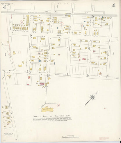 Sanborn Fire Insurance Map from Northfield, Atlantic County, New Jersey (1942), Sheet #0004 - Complete Map Set gallery image, historic Sanborn map, vintage wall art, New Jersey New Jersey