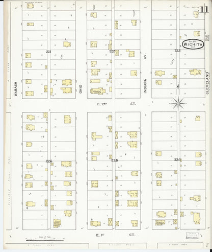 Sanborn Fire Insurance Map from Wichita, Sedgwick County, Kansas (1892), Sheet #0011 - Complete Map Set gallery image, historic Sanborn map, vintage wall art, Kansas Kansas